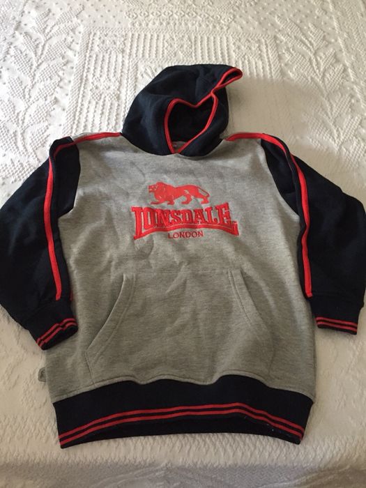 Sweat de algodão com capuz tamanho 9-10anos