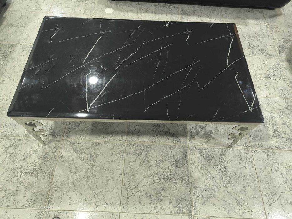 Mesa de centro Mármore e Inox