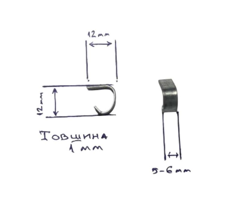 Скоби для з'єднання сітки оцинковані