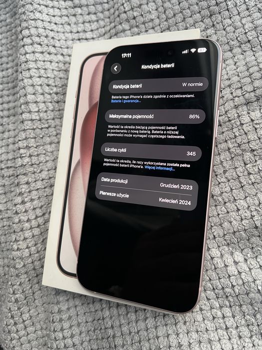 Iphone 15 plus 86% baterii