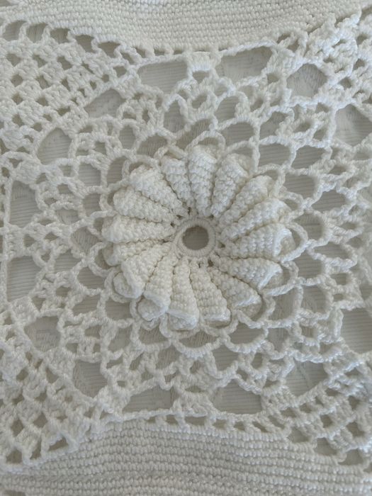 Colcha de renda manual