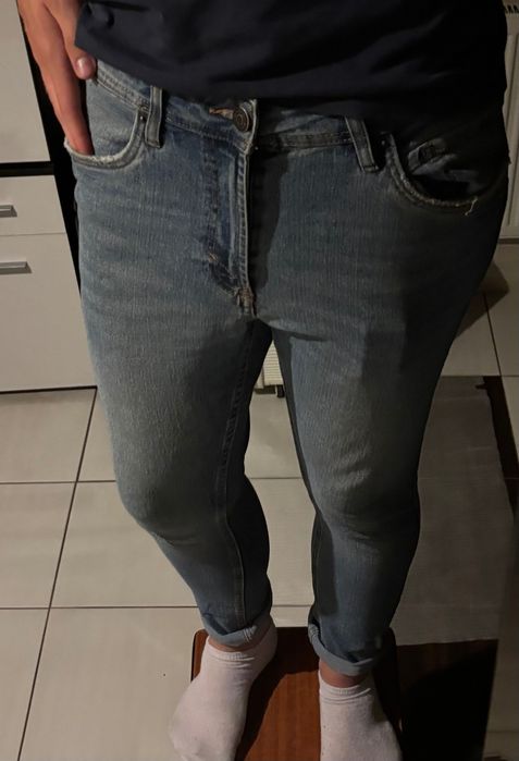 Męskie spodnie Sinsay jeansy niebieskie