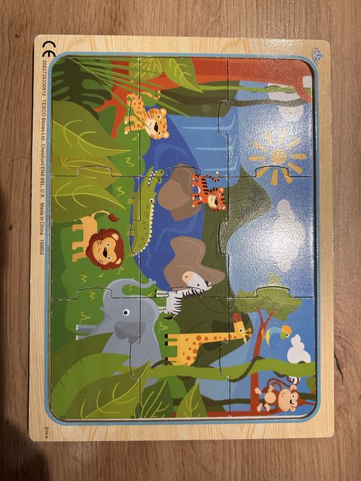 Drewniane puzzle Montessori
