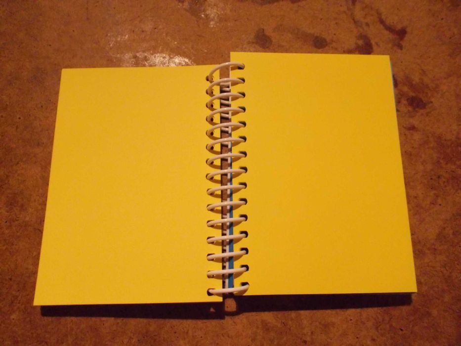 pequeno caderno em espiral da Evax