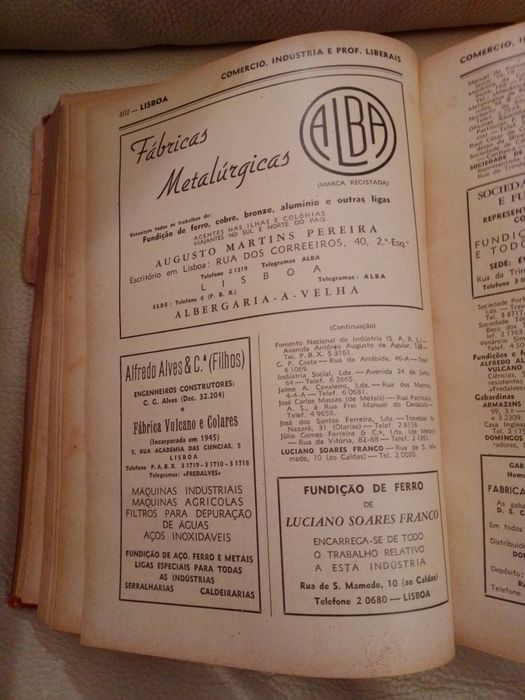 Antigo Livro Guia/Anuário dos Correios/Telégrafos e Telefones de 1948