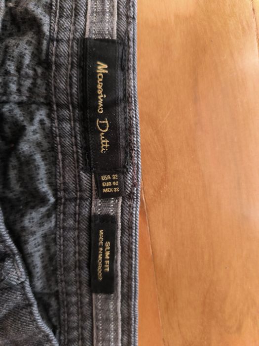 Calças Homem Massimo Dutti Sarja Cinza