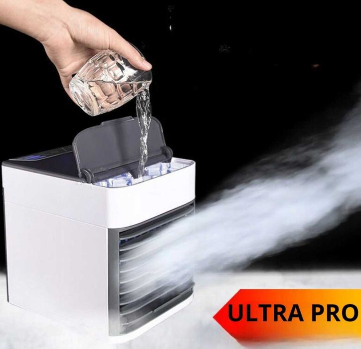 KLIMATYZATOR PRZENOŚNY na USB na wodę i lód 3W1 klimator wentylator