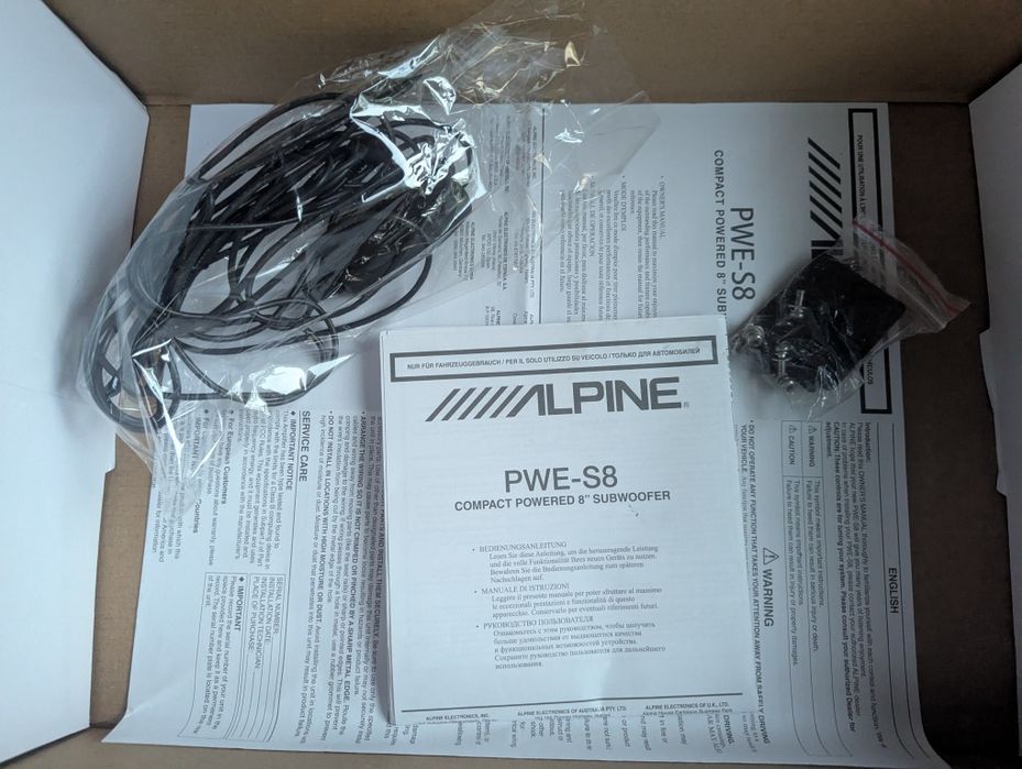 Subwooffer Alpine PWE S8