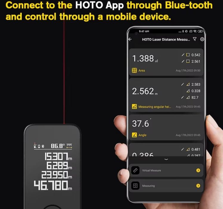 HOTO H-D50 Smart Pro 50m - сучасний, професійний, розумний, лазерний.