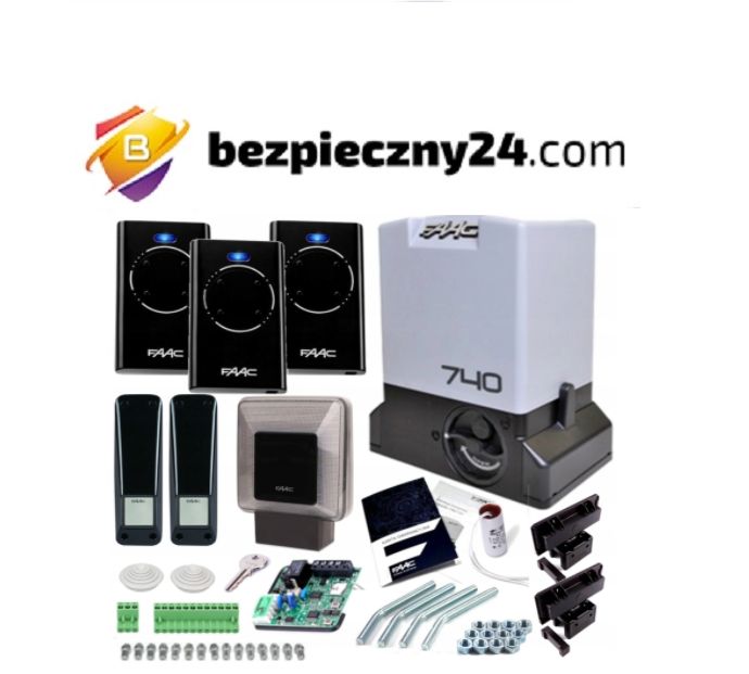 Napęd do bramy zestaw FAAC 740 Delta 2 + montaż Automatyka do bram