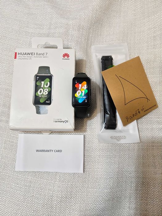 смарт часы Colmi C61 + ремешок в подарок, Huawei band7+ремешок, защ.ст