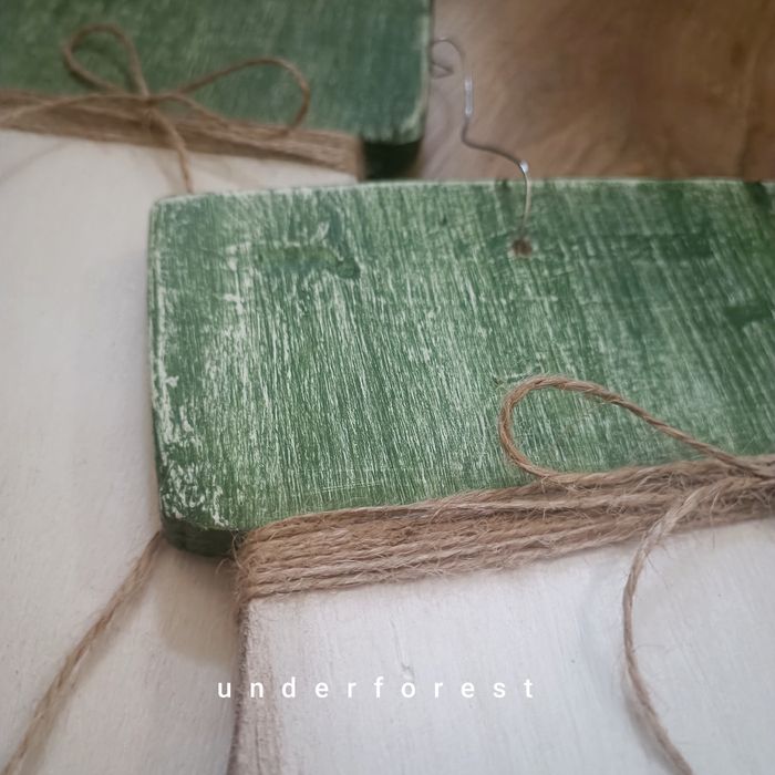 Drewniane rękawiczki dekoracja świąteczna