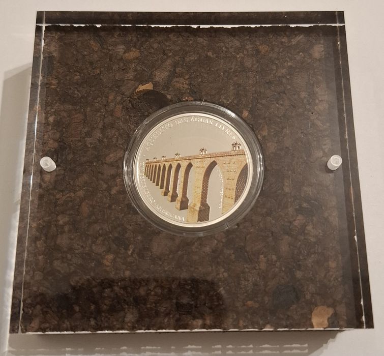 Moeda Aqueduto Águas Livres Prata Proof