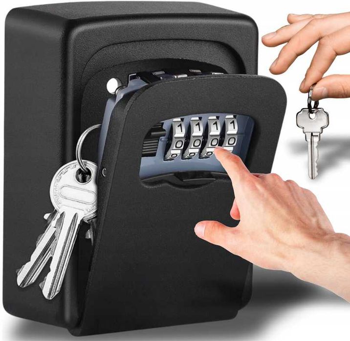 METALOWY SEJF ŚCIENNY NA KLUCZE skrzynka schowek kasetka Booking bnb