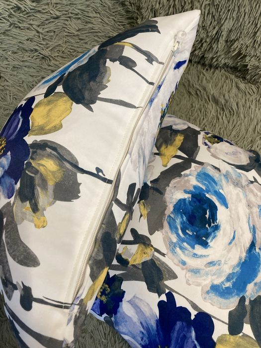 Подушки декоративні 2 шт 50/50,синій жовтий колір.Акцент в інтерʼєрі.