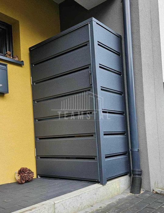 Wiata śmietnikowa dach prosty 1x0,5m Antracyt TS631