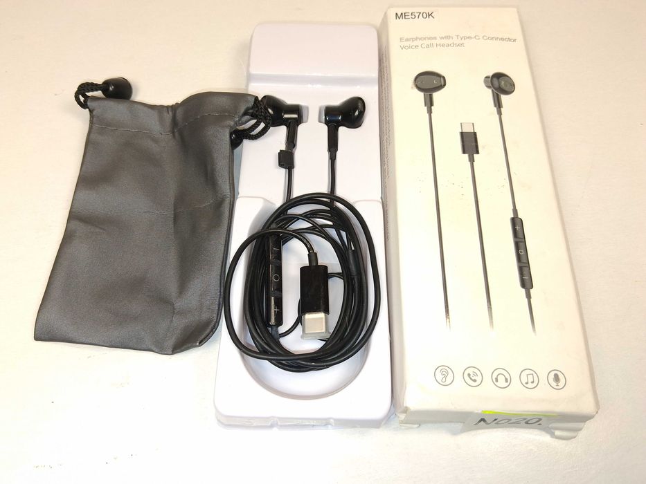 N020 Słuchawki Douszne ME570K USB Typ C Z Mikrofonem Pilot NoweHeadset