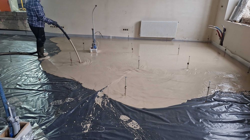 Posadzki anhydytowe, wylewki anhydytowe na ogrzedwanie podlogowe.