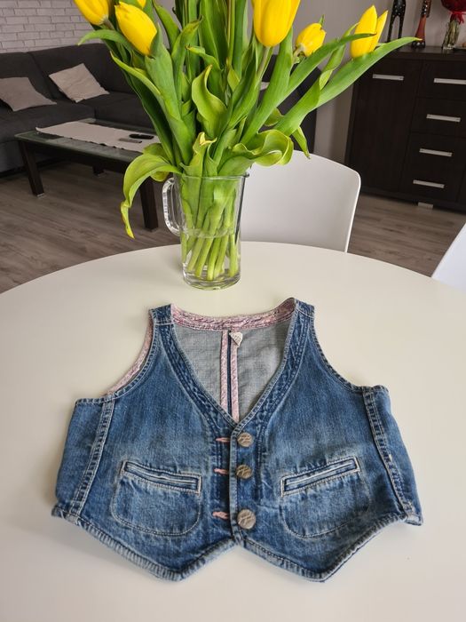 Kamizelka H&M roz 146, 10-11 lat jeans