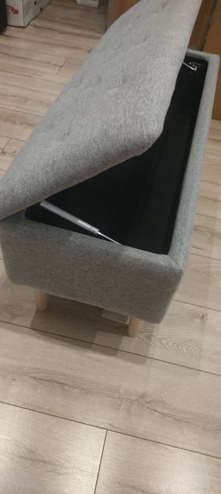 Ławka / pufa Jysk jasnoszara Badsted