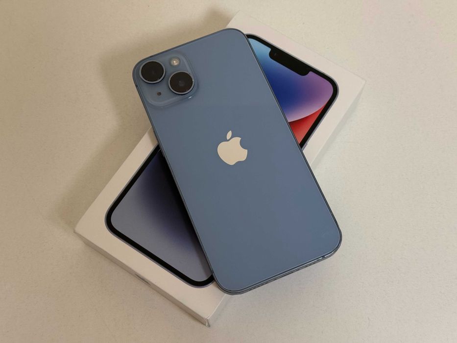 Apple iPhone 14 128GB Niebieski - Super Stan - Gwarancja + Etui i Szkło
