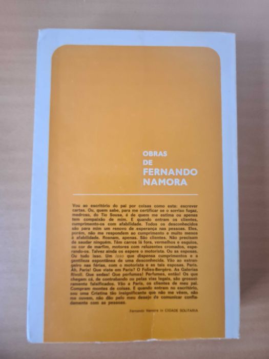 Livro "Cidade Solitária" de Fernando Namora