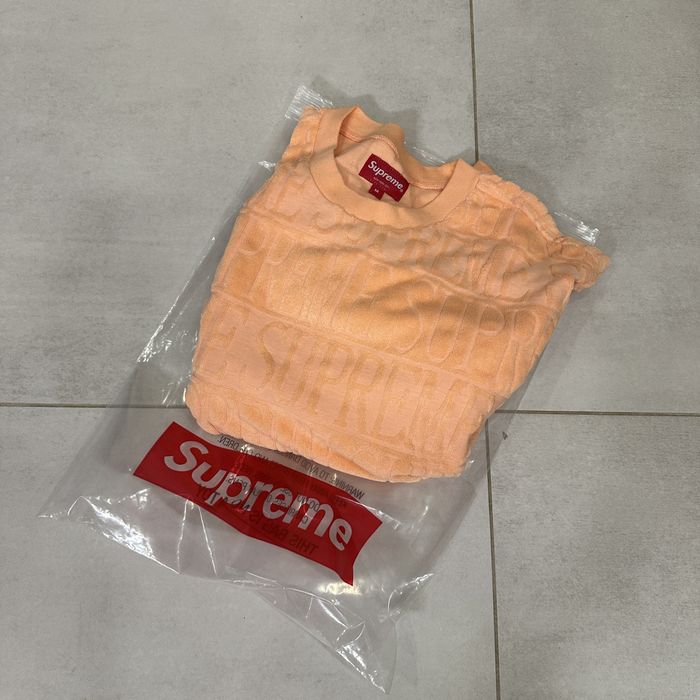 Оригінальний лонг Supreme Logo Stripe Terry розмір М