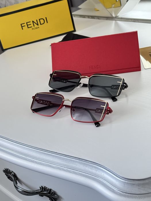 Красные черные солнцезащитные очки люкс бренд полный комплект