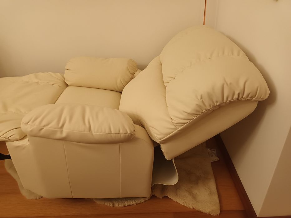 Poltrona Eléctrica Relax Ortopédica Bege Invulgar Por Estrear