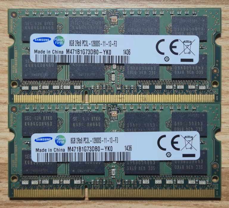 Pamięć RAM Samsung 16GB DDR3 1600MHz SODIMM – 2×8GB M471B1G73DB0-YK0
