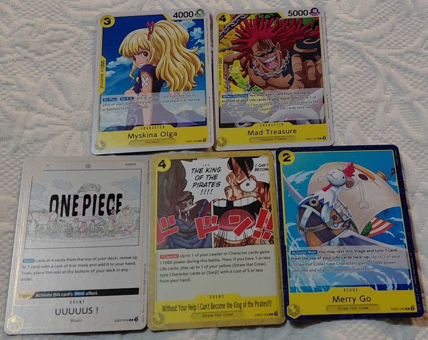 lote de 34 cartas one piece tcg eb02