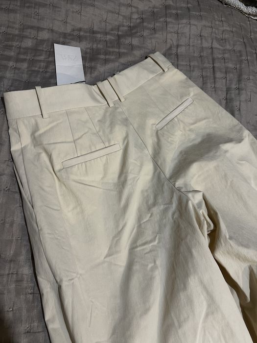 Брюки штани з защіпами білі ZARA