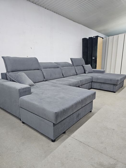 Narożnik U prosto od producenta rozkładany regulowane zagłówki