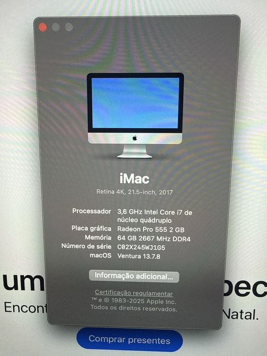 Imac4k  2017. i7 64gb . Troco