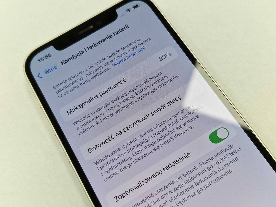 Iphone 12 128GB/ White/ Bat 80%/ Grade A- / Gwarancja + ładowarka