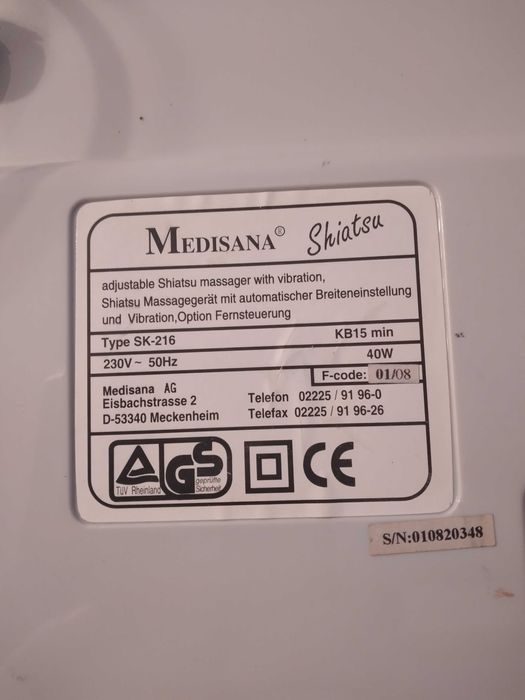 Masażer punktowy Medisana Shiatsu SR