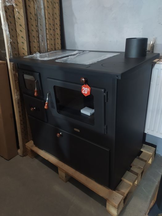 СТОК! Піч з варильною поверхнею і духовкою Prity 2P41 [15 кВт], дрова