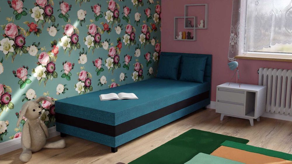 sofa tapczan hotelowy młodzieżowy z pojemnikiem na pościel
