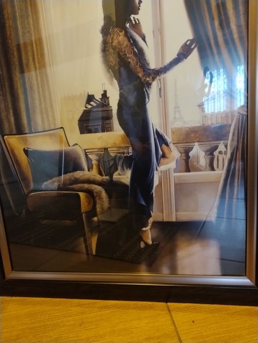 Obraz kobiety w Paryżu stan bardzo dobry