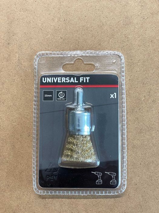 Szczotka pędzelkowa Druciana Trzpień 6mm Średnica 25mm Universal Fit