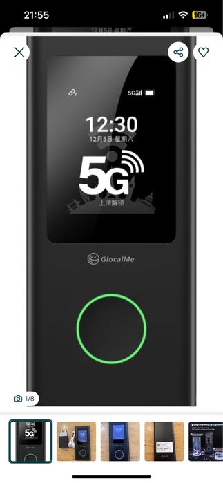 GlocalMe U50 Numen Air 5G Mobile WiFi Hotspot Router