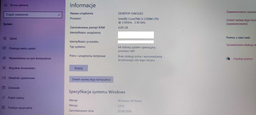 HP 4530S - 15,6 cala - Core i3 4x2,10 GHz - 6GB Ram - 240GB SSD -Win10