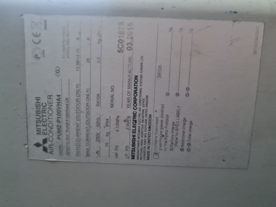 Ar condicionado Mitsubish Electric Mr.Slim Inverter Teto