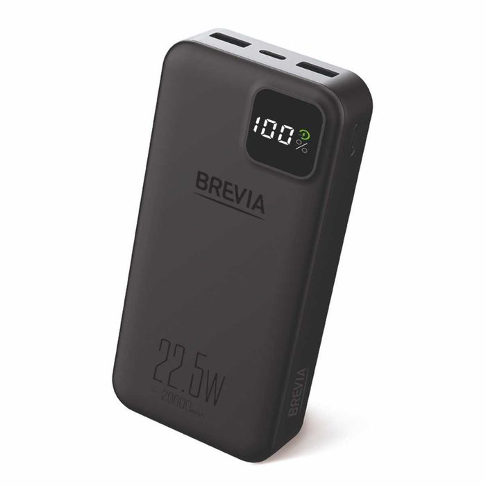 Повербанк (Power Bank) Brevia 20000mAh 22,5W, Li-Pol, LCD чорний