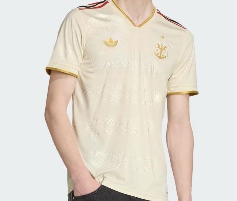 Camisa Flamengo I - 25/26 - Versão Torcedor Adidas Masculina - Bege