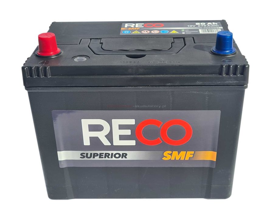 Akumulator RECO 80Ah 670A JAPAN P+/L+ Mikołaja Reja 6A