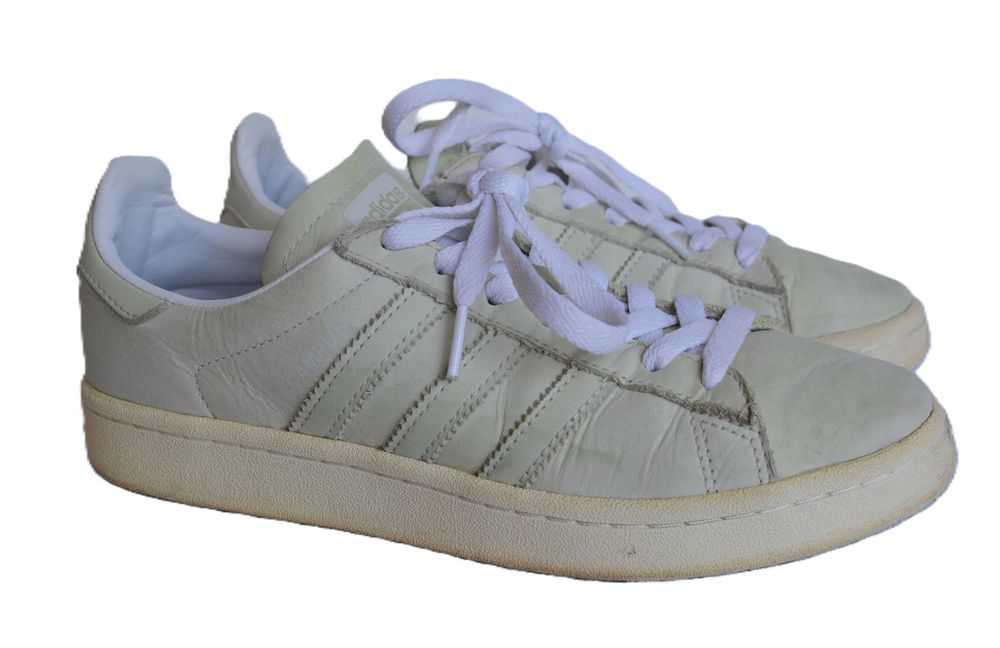39 Adidas campus skórzane kolor jasno miętowy sneakrsy