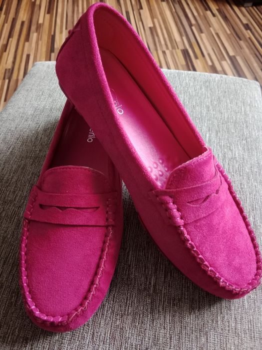 Nowe mokasyny damskie "fuksja"