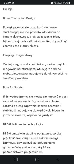Sluchawki z przewodnictwem kostnym DG06