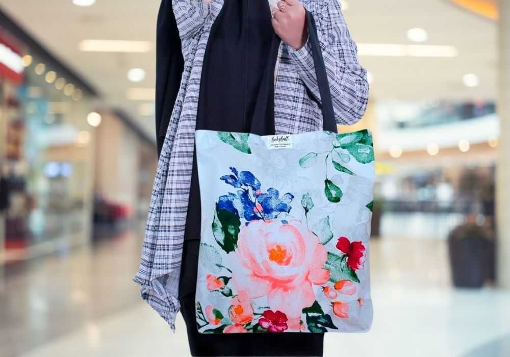 Kolorowa torba bawełniana na zakupy – eko shopperka